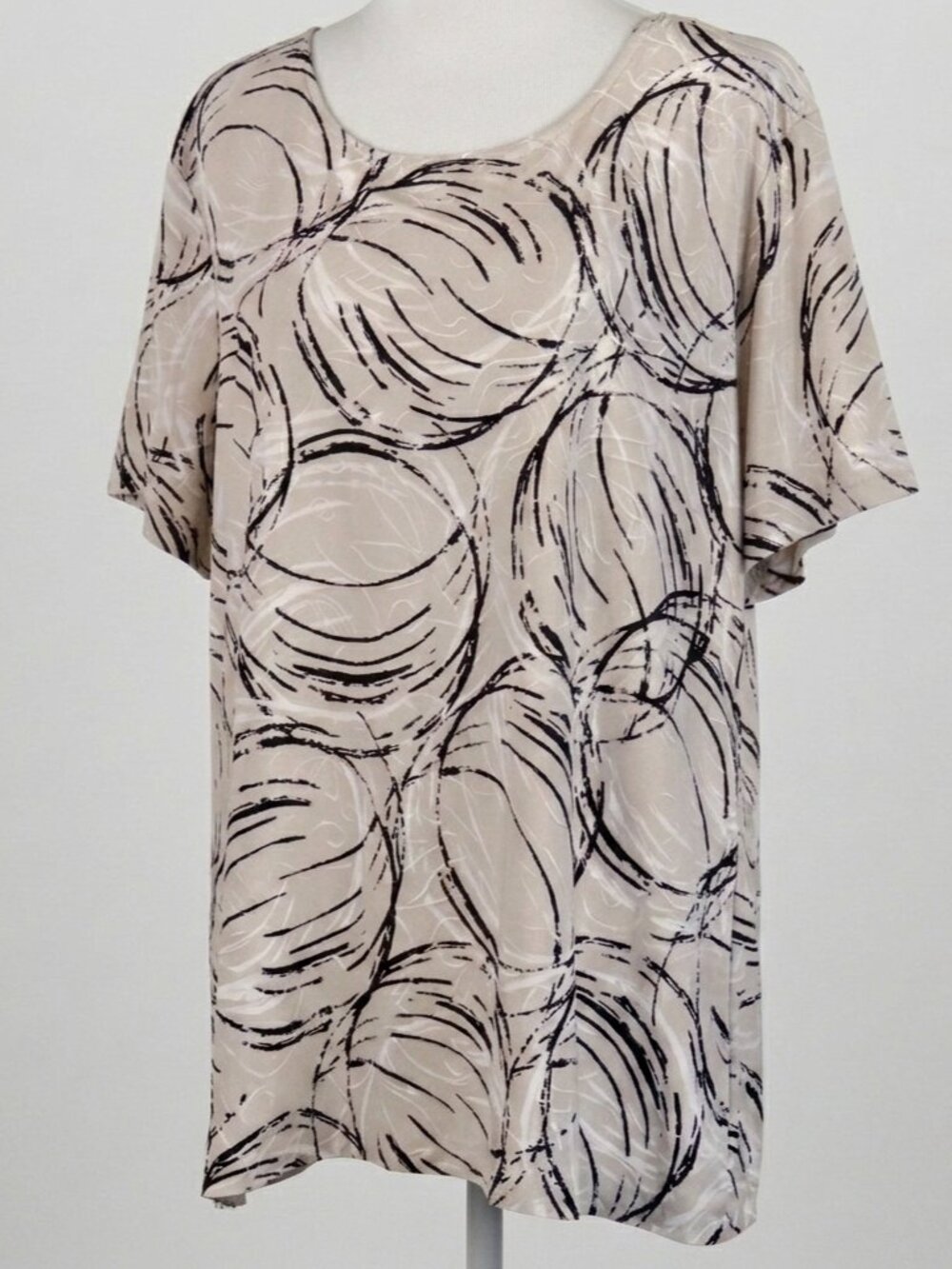JM Collection Women's Textured Short-Sleeve Pullover Top Size XL (C1807) - Picture 3 of 7